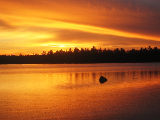 Lake Massabesic a pretty sunset